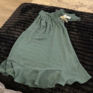 Max Studio Teal A-Line Skirt